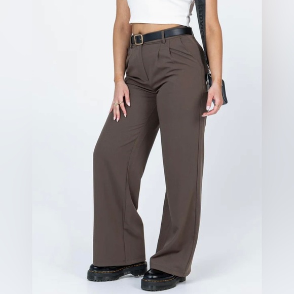 Princess Polly Pants - Princess Polly Archer Pants Dark Brown